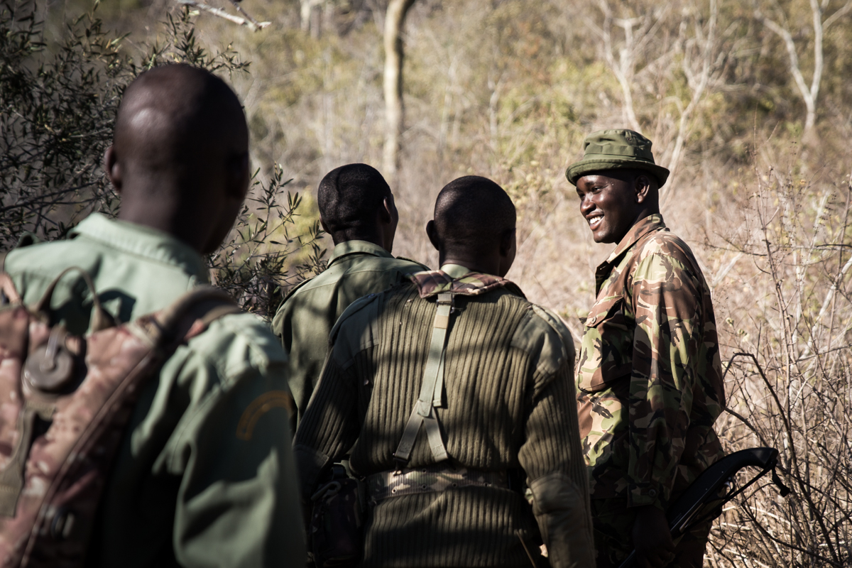 Rangers on patrol in Chyulu Hills, Kenya