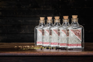 Elephant Gin_Bottles in a row