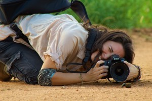Shannon Wild Photographing Dung Beetle